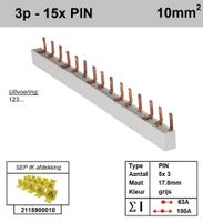 SEP Verdeelkam 3f pin 15 mod 18mm grijs P03015G00
