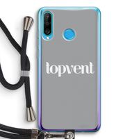 Topvent Grijs Wit: Huawei P30 Lite Transparant Hoesje met koord Topvent Grijs Wit: Huawei P30 Lite Transparant Hoesje met koord