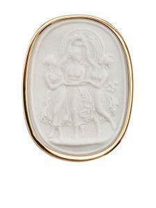 Simone Rocha broche en porcelaine à détail embossé - Blanc