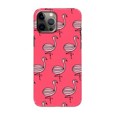 Flamingo: Volledig geprint iPhone 12 Pro Hoesje