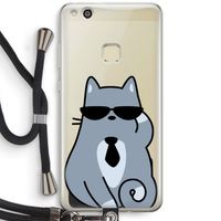 Cool cat: Huawei Ascend P10 Lite Transparant Hoesje met koord