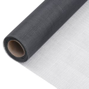 VidaXL Gaas 60x2000 cm glasvezel grijs