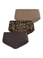 Bjorn borg 3-pack dames Invisible Hipster - Naadloos ondergoed dames - Bruin combi