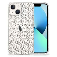 iPhone 13 Doorzichtige Silicone Hoesje Stripes Dots