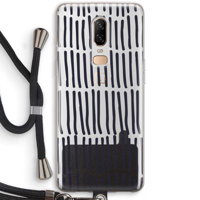 Moroccan stripes: OnePlus 6 Transparant Hoesje met koord