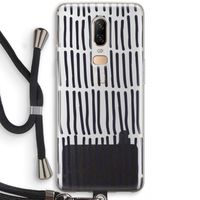 Moroccan stripes: OnePlus 6 Transparant Hoesje met koord