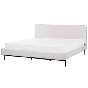 Beliani-CORIO-Tweepersoonsbed-Lichtgrijs-180 x 200 cm-Polyester