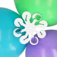 Troshanger voor 8 ballonnen - 2x - transparant - kunststof - herbruikbaar