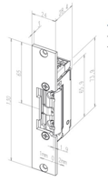 Effeff 128 Elektrische inbouw deuropener type 128 | spanningsloos vergrendeld | pulsontgrendeling | fafix | 22-42V=~ | (22-26V 100% ED) | DIN links en