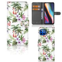 Motorola Moto G 5G Plus | Telefoonhoesje | Met pasjeshouder | Flamingo Palms