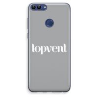Topvent Grijs Wit: Huawei P Smart (2018) Transparant Hoesje