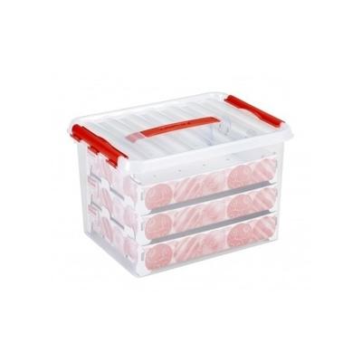 Sunware kerst opbergbox - 2x - 22L - kunststof - 40 x 30 x 26 cm - voor 60 kerstballen