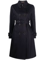 Herno trench croisé à taille ceinturée - Bleu - thumbnail