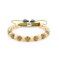 Karma Armband Spiral Royal Gold Crystal