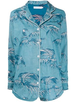 Desmond & Dempsey ensemble de pyjama imprimé - Bleu
