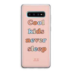 Cool Kids Never Sleep: Samsung Galaxy S10 Plus Transparant Hoesje