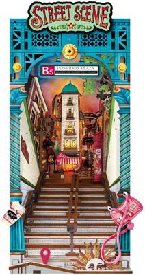 Robotime Book Nook Street Scene DIY Modelbouw Knutselen Robotime Book Nook Street Scene DIY Modelbouw Knutselen