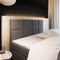 2dekans Hoofdbord Levi 200 x 120 Suede Mosgroen - Stofschade zijkant