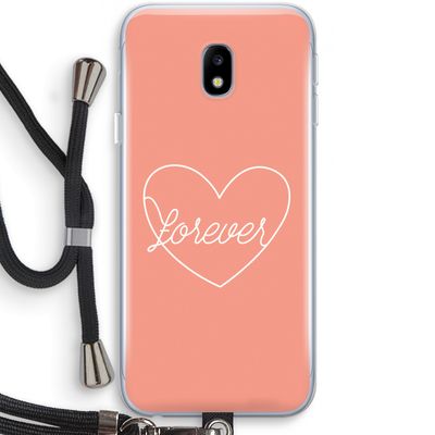 Forever heart: Samsung Galaxy J3 (2017) Transparant Hoesje met koord