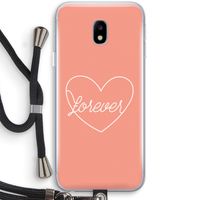 Forever heart: Samsung Galaxy J3 (2017) Transparant Hoesje met koord