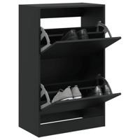 VidaXL Schoenenkast 60x34x96,5 cm bewerkt hout zwart
