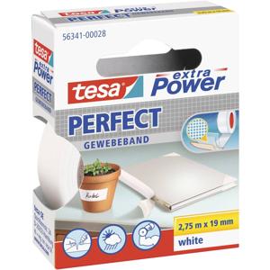 tesa PERFECT 56341-00028-03 Textieltape tesa extra Power Wit (l x b) 2.75 m x 19 mm 1 stuk(s)