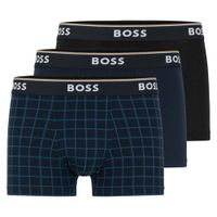 Hugo Boss boxershorts power 3-pack blauw-zwart
