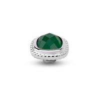 Melano Vivid Bali CZ Square Steentje Ocean Green | Zilver