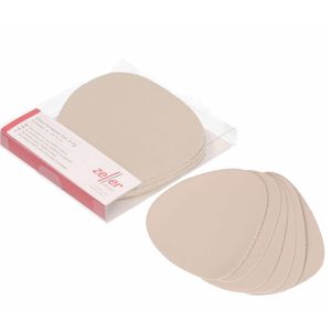 12x Lederlook glazenonderzetters creme 10 x 12 cm