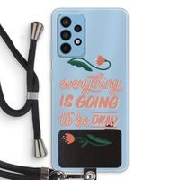 Optimistic flower girl: Samsung Galaxy A52 Transparant Hoesje met koord