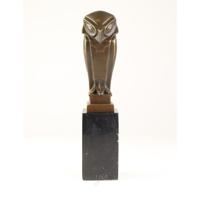 BRONZEN ART DECO BEELD VAN EEN UIL