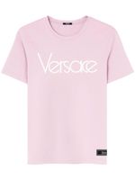 Versace t-shirt en coton à logo imprimé - Rose - thumbnail