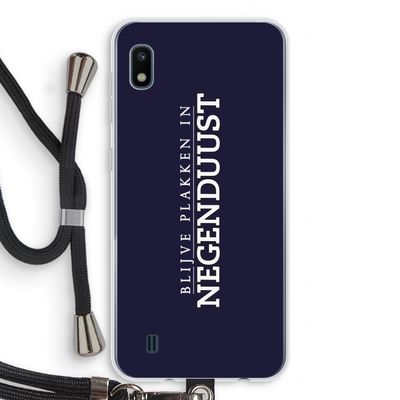 Blijve plakken in Negenduust: Samsung Galaxy A10 Transparant Hoesje met koord