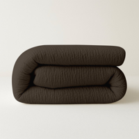 1+1 Gratis Wasbaar Easy Dekbed Zonder Overtrek - Zonder Overtrek Mousseline Bruin - Exclusief Kussensloop - 140x200 Cm (Eenpersoons) - Zydante 300 Gram Per M² - Dekbed-Discounter.nl