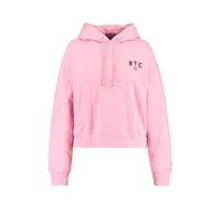 America Today hoodie Suki met tekst roze - thumbnail