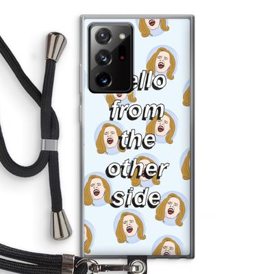 Hello: Samsung Galaxy Note 20 Ultra / Note 20 Ultra 5G Transparant Hoesje met koord
