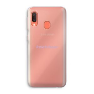 kwetsbaar: Samsung Galaxy A20e Transparant Hoesje