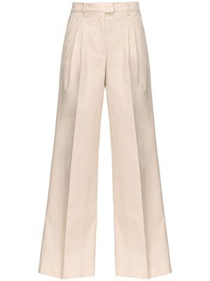 PINKO pantalon en coton à taille haute - Tons neutres