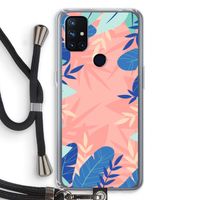 Tropisch: OnePlus Nord N10 5G Transparant Hoesje met koord