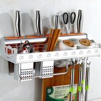 50cm 2 Chopstick cilinders 6 haken keuken multifunctionele enkellaags muur opknoping meshouder opslag rek