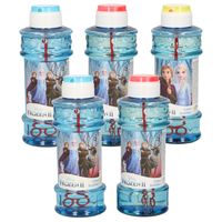 6x Disney Frozen 2 bellenblaas flesjes met bal spelletje in dop 300 ml voor kinderen