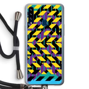 Skew Bee 3: Samsung Galaxy A20s Transparant Hoesje met koord