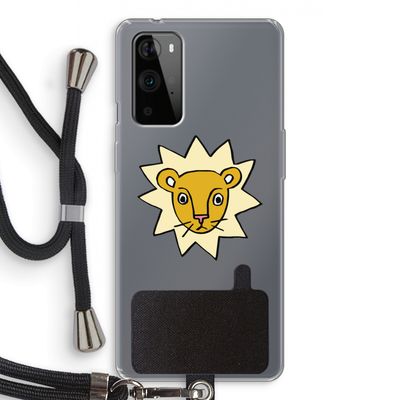 Kleine leeuw: OnePlus 9 Pro Transparant Hoesje met koord