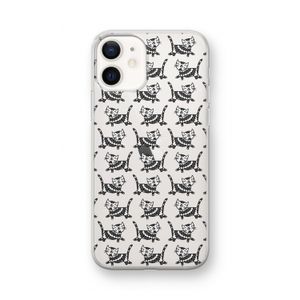 Zwarte poes: iPhone 12 mini Transparant Hoesje