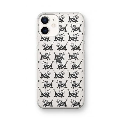 Zwarte poes: iPhone 12 mini Transparant Hoesje