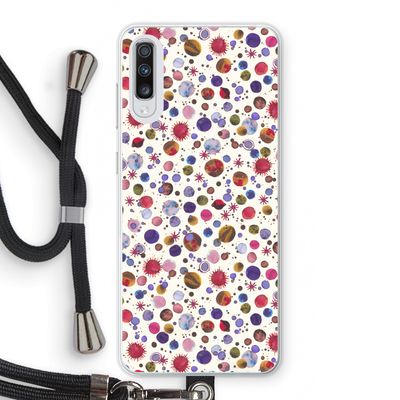 Planets Space: Samsung Galaxy A70 Transparant Hoesje met koord