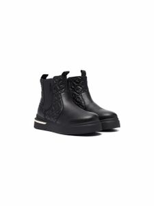 Liu Jo Kids bottines à logo embossé - Noir