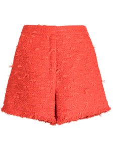 SHIATZY CHEN short en tweed à taille haute - Rouge