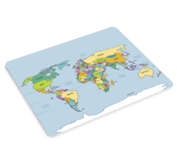 Wereldkaart muismat Geografisch en politiek