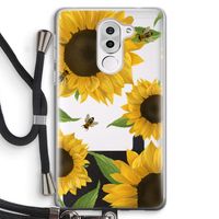 Sunflower and bees: Honor 6X Transparant Hoesje met koord